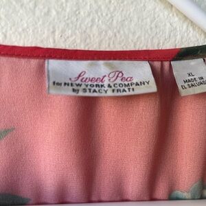 Sweet Pea by Stacy Frati Pink Floral Blouse for New York & Company
